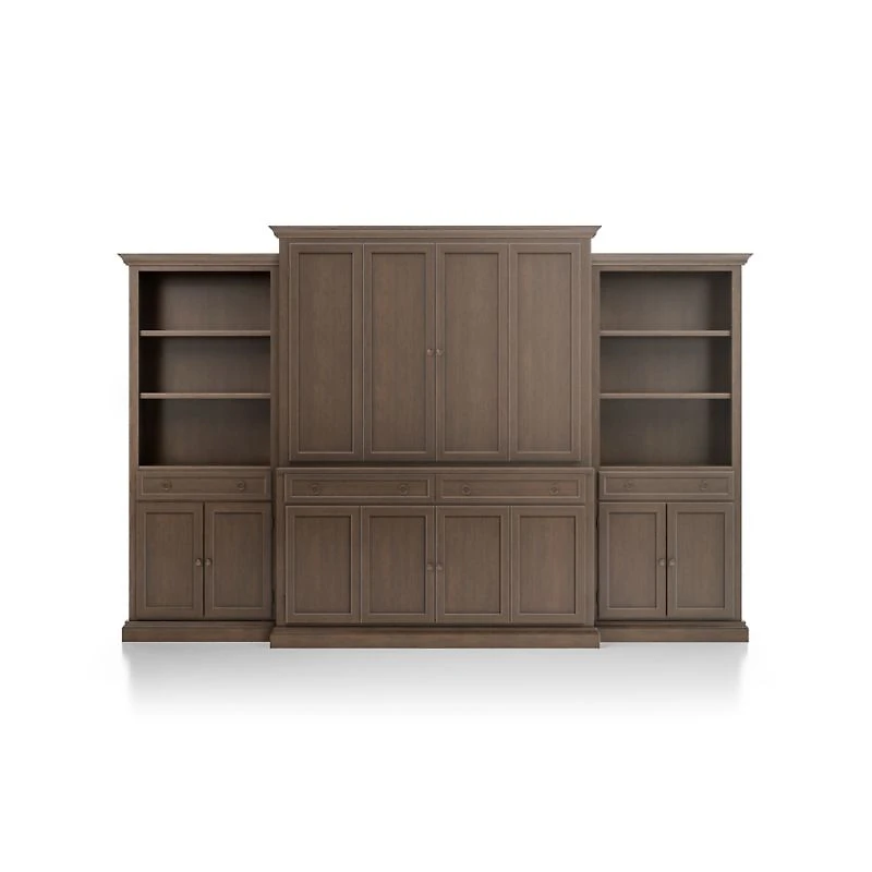 Cameo Pinot Lancaster 4-Piece Entertainment Center with Storage Bookcase