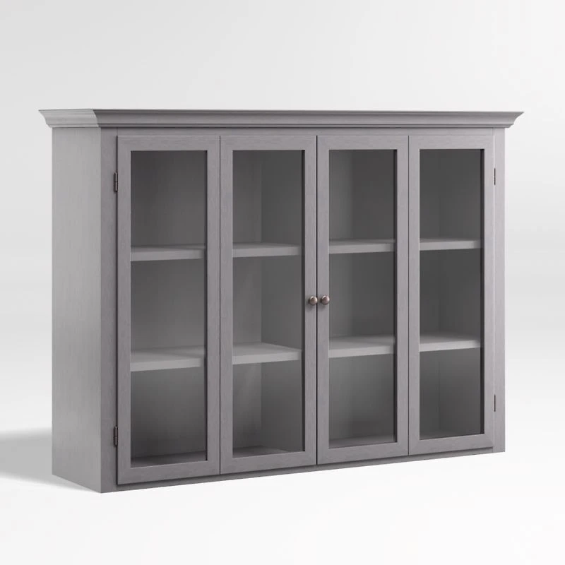 Cameo Dove Grey Glass Hutch