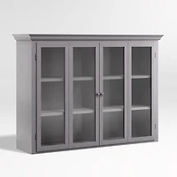 Cameo Dove Grey Glass Hutch