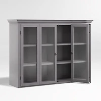 Cameo Dove Grey Glass Hutch