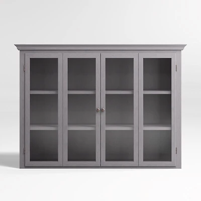 Cameo Dove Grey Glass Hutch