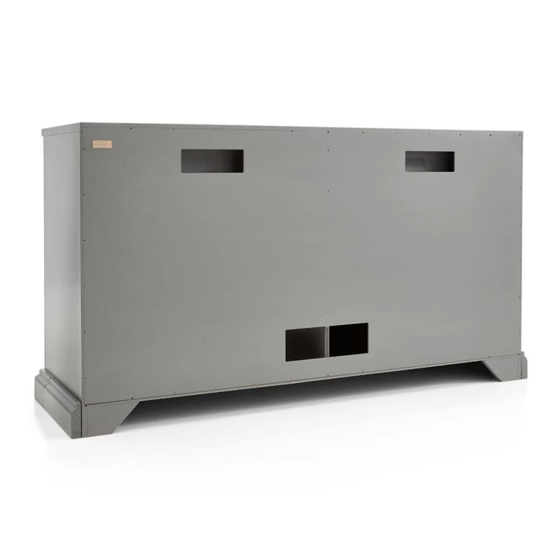 Cameo 62" Grey Modular Storage Media Console with Glass Doors