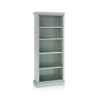 Cameo Blue Grey Open Bookcase with Left Crown