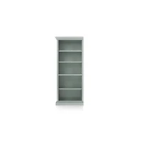 Cameo Blue Grey Open Bookcase with Left Crown