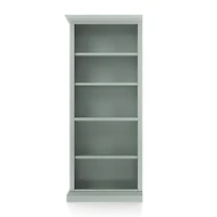 Cameo Blue Grey Open Bookcase with Left Crown
