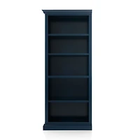 Cameo Indigo Open Bookcase with Left Crown