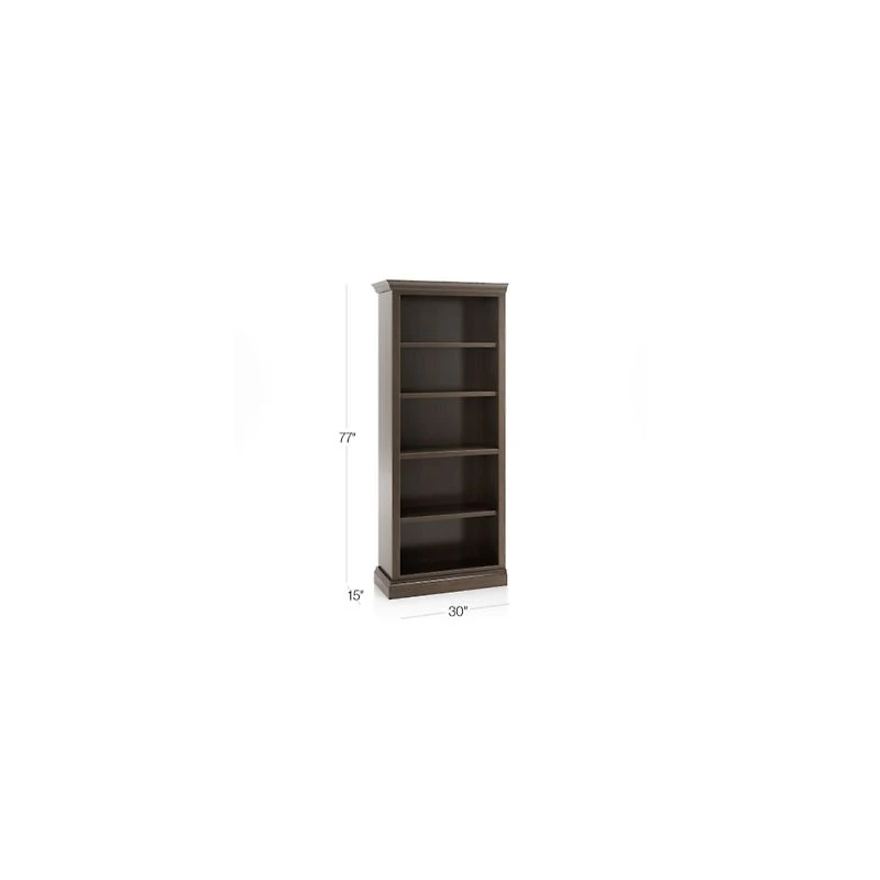 Cameo Pinot Lancaster Open Bookcase with Left Crown