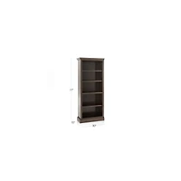 Cameo Pinot Lancaster Open Bookcase with Left Crown