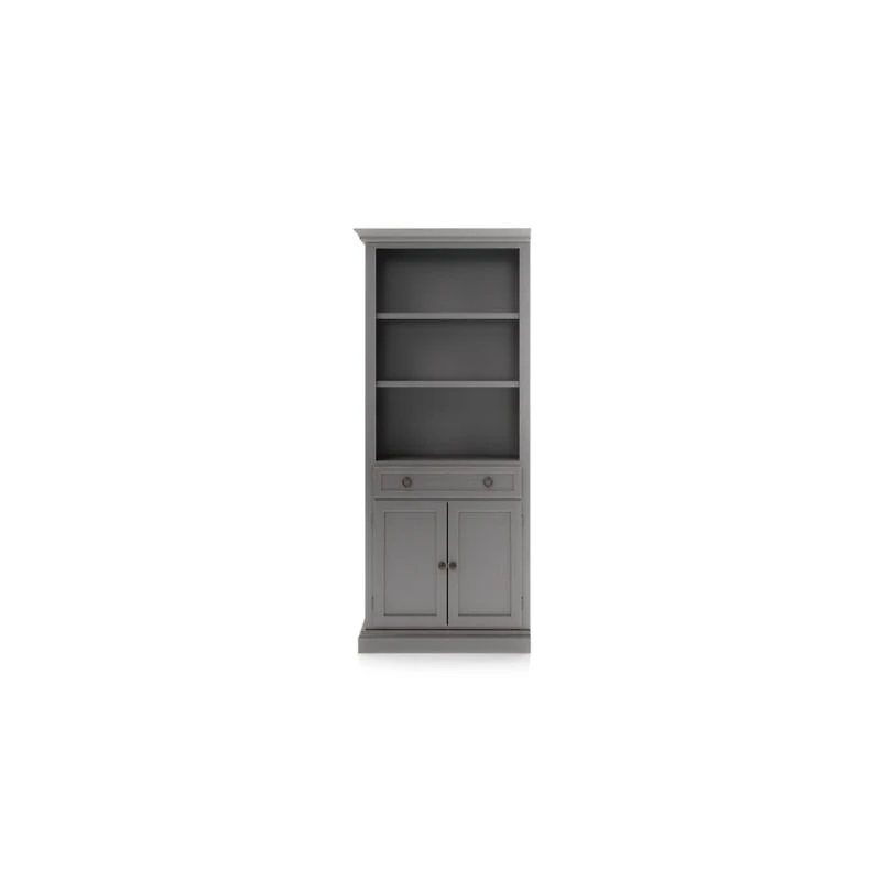 Cameo Grigio Storage Bookcase with Left Crown