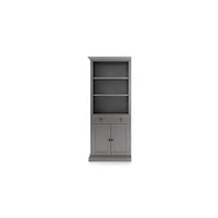 Cameo Grigio Storage Bookcase with Left Crown
