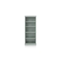 Cameo Blue Grey Open Bookcase with Middle Crown