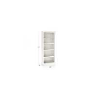 Cameo Dama Open Bookcase with Middle Crown