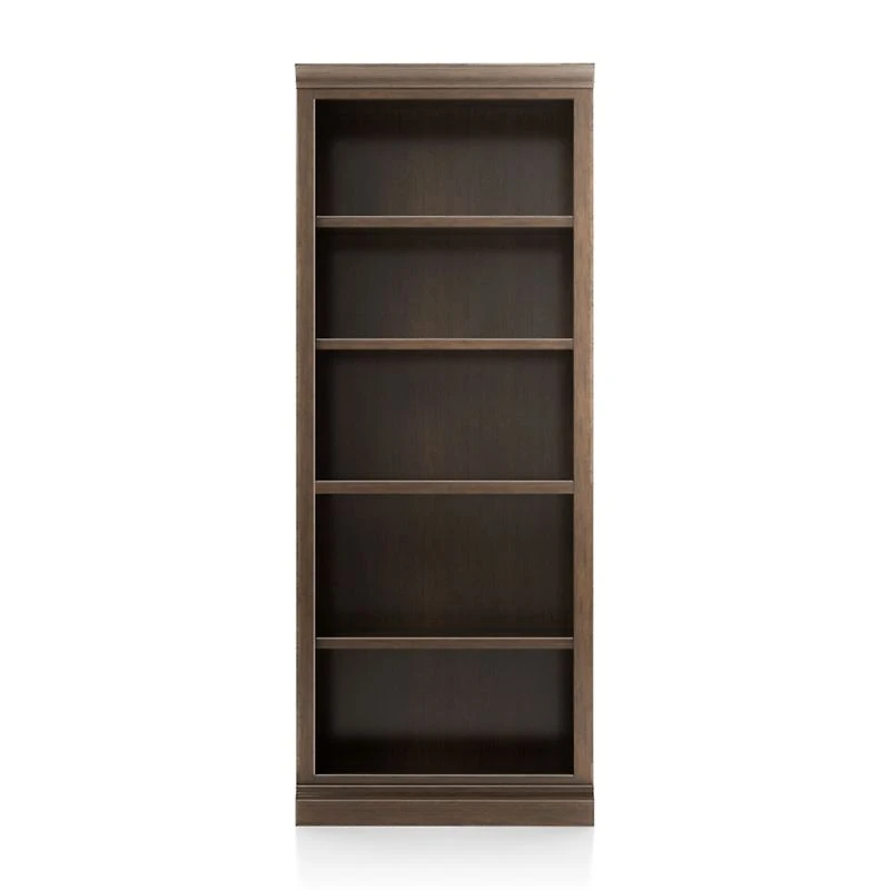 Cameo Pinot Lancaster Open Bookcase with Middle Crown
