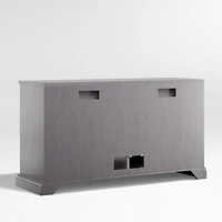 Cameo 62" Dove Grey Storage Media Console with Glass Doors