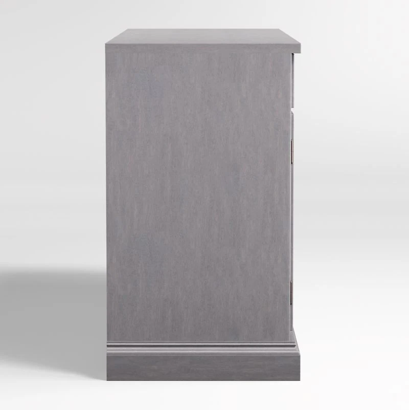 Cameo 62" Dove Grey Storage Media Console with Glass Doors