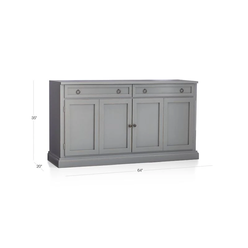 Cameo 62" Grey Modular Storage Media Console