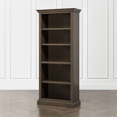 Cameo Pinot Lancaster Open Bookcase with Full Crown