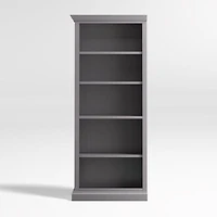 Cameo Dove Grey Open Bookcase with Left Crown