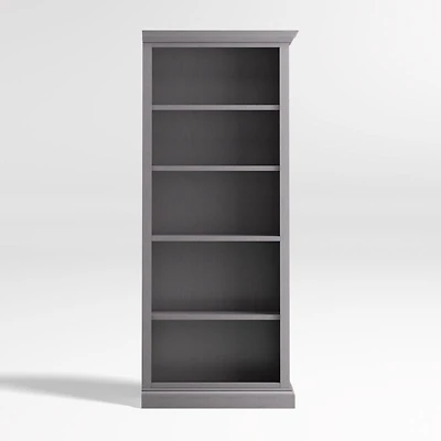 Cameo Dove Grey Open Bookcase with Right Crown