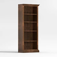 Cameo Nero Noce Open Bookcase with Right Crown