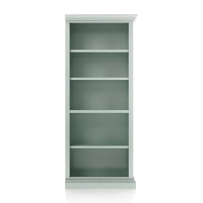 Cameo Blue Grey Open Bookcase with Right Crown