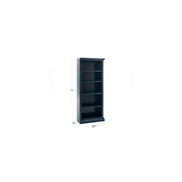 Cameo Indigo Open Bookcase with Right Crown