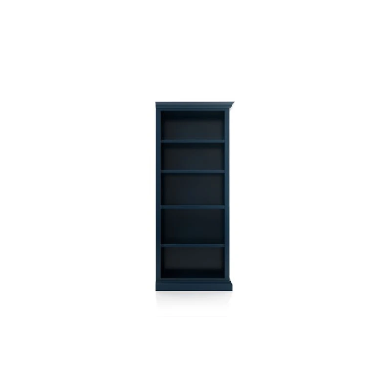 Cameo Indigo Open Bookcase with Right Crown