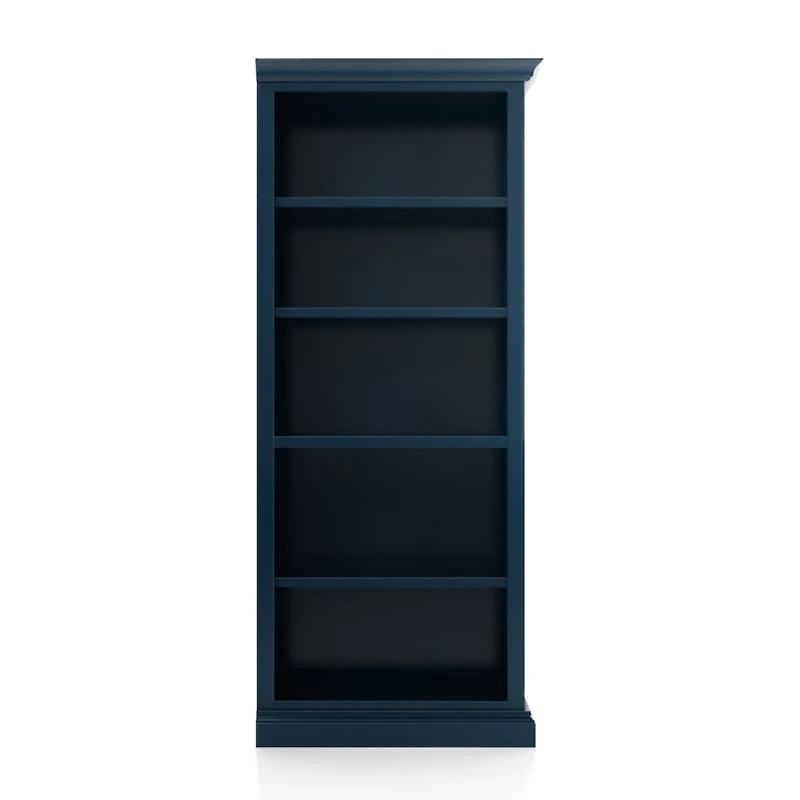 Cameo Indigo Open Bookcase with Right Crown