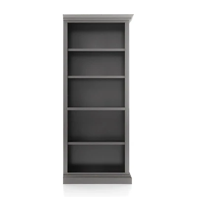 Cameo Grigio Open Bookcase with Right Crown