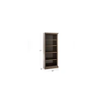 Cameo Pinot Lancaster Open Bookcase with Right Crown