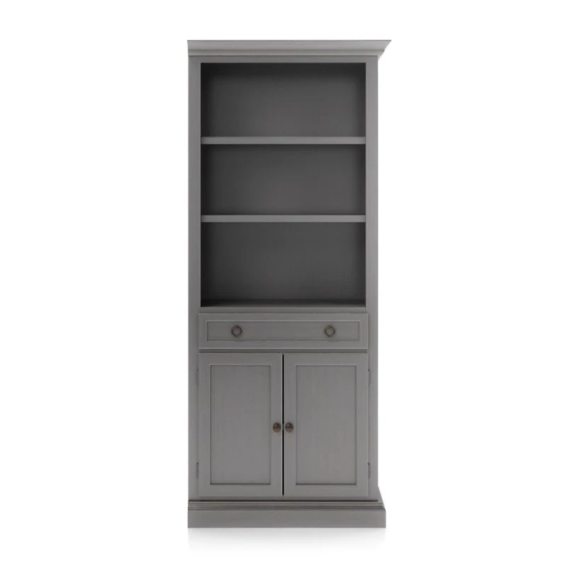 Cameo Grigio Storage Bookcase with Right Crown