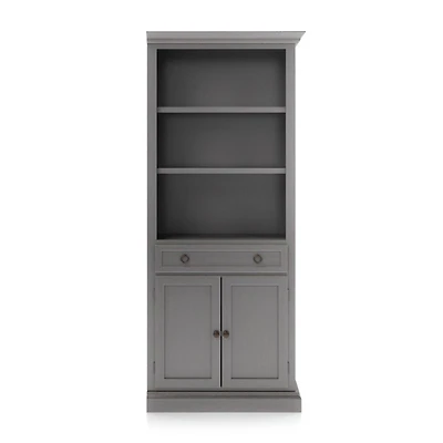 Cameo Grigio Storage Bookcase with Right Crown