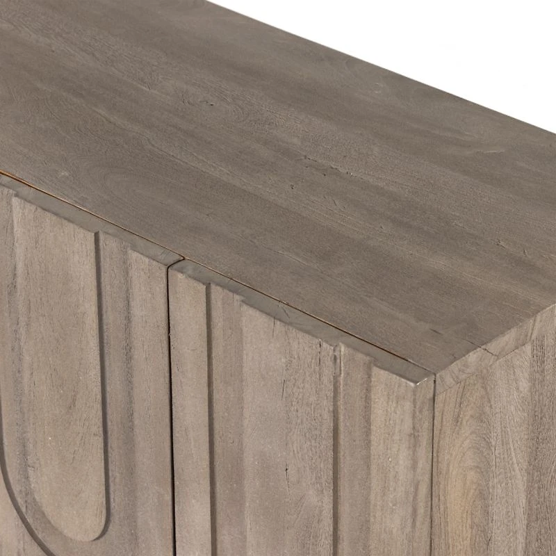 Camila 72" Aged Grey Wood Storage Media Console