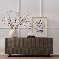 Camila 72" Aged Grey Wood Storage Media Console