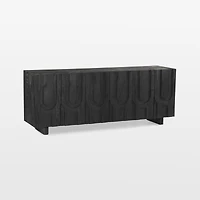 Camila 72" Aged Black Wood Storage Media Console