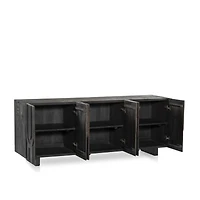 Camila 72" Aged Black Wood Storage Media Console
