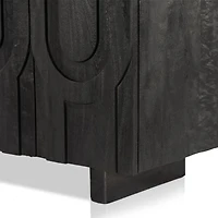 Camila 72" Aged Black Wood Storage Media Console