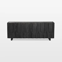 Camila 72" Aged Black Wood Storage Media Console