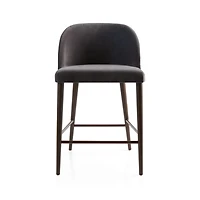 Camille Anthracite Velvet Counter Stool
