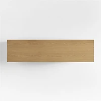 Campagna 70.6" Rattan and Natural Oak Wood 6-Drawer Dresser