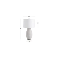 Cane White Table Lamp, Set of 2