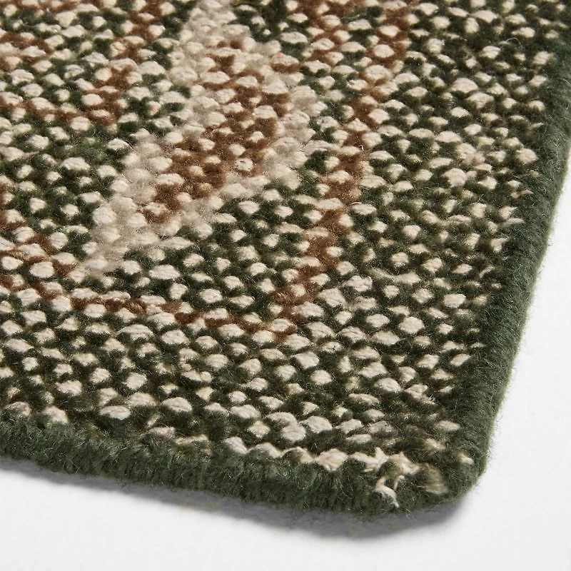 Cannes Wool Traditional Hand-Knotted Green Area Rug 10'x14'