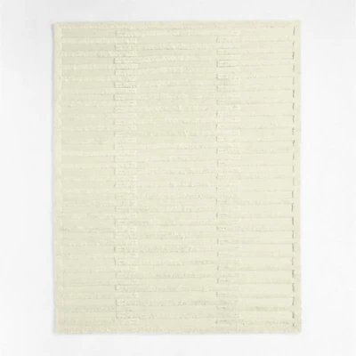 Cannet Wool Shag Sand Beige Area Rug 6'x9'