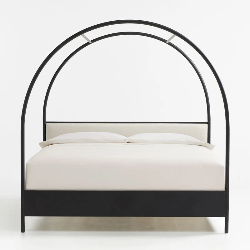 Canyon Queen Arched Canopy Bed with Upholstered Headboard by Leanne Ford