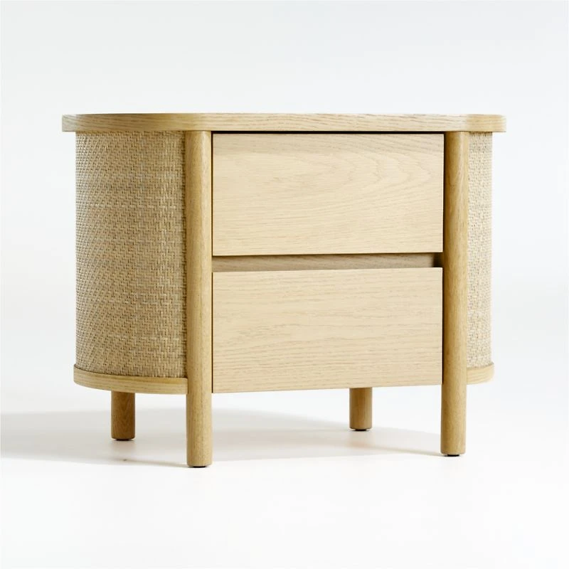 Set of 2 Canyon Natural Wood 2-Drawer Kids Nightstand by Leanne Ford