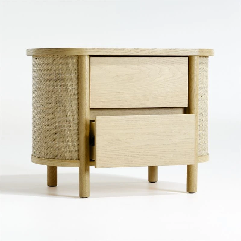 Set of 2 Canyon Natural Wood 2-Drawer Kids Nightstand by Leanne Ford