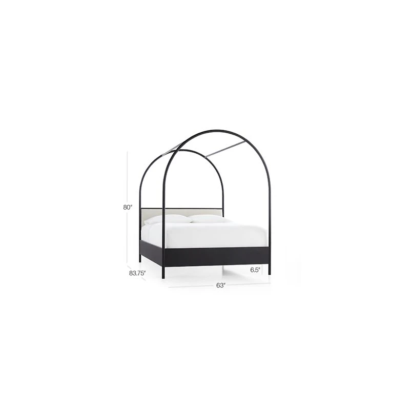 Canyon Queen Arched Canopy Bed with Upholstered Headboard by Leanne Ford