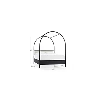 Canyon Queen Arched Canopy Bed with Upholstered Headboard by Leanne Ford