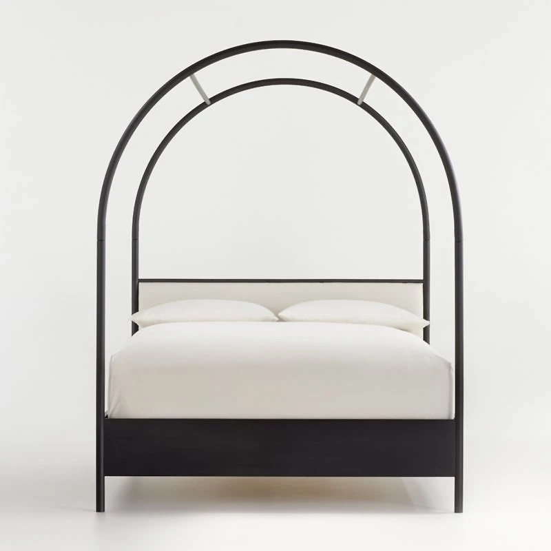Canyon Queen Arched Canopy Bed with Upholstered Headboard by Leanne Ford