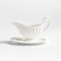 Capella White Bone China Gravy Boat